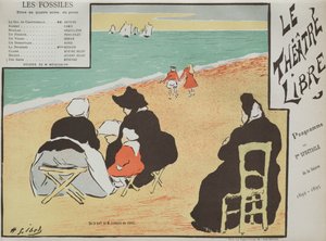 Les Fossiles Program from Théâtre Libre by Henri Gabriel Ibels