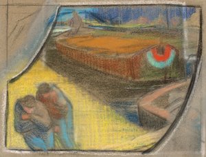 Men Towing a Barge (Study for Boubourouche) by Henri Gabriel Ibels