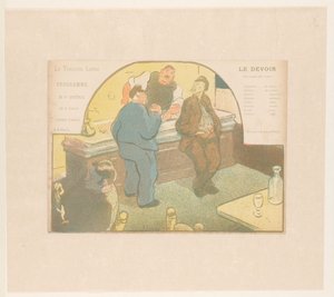 Four Men in a Bistro by Henri Gabriel Ibels