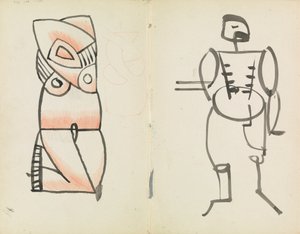 Crouching Female and Standing Male by Henri Gaudier Brzeska