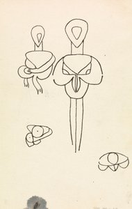 Four Studies for Two Figural Designs