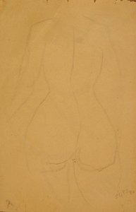 Half-length female nude