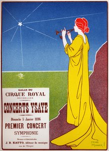 Ysaye Concerts in Bruxelles. Poster by H. Meunier by Henri Georges Jean Isidore Meunier