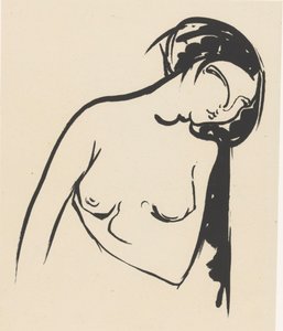 Naked Woman Touching Her Breast by Henri Jonas