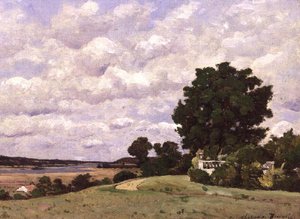 Landscape with River from the Garden at Chateau de Beauvoir