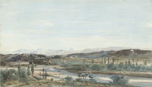 Landscape with a River Valley in Southern France by Henri Joseph Harpignies