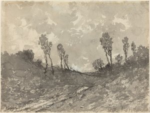 Road at Hérisson by Henri Joseph Harpignies