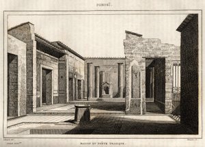 The house of the tragic poet, in Pompeii, engraving by Labrouste by Henri Labrouste