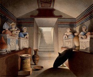 View of an Etruscan Tomb, 1849 by Henri Labrouste