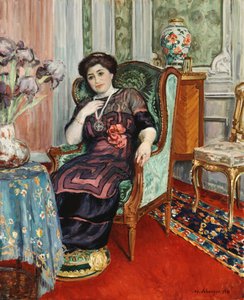 A Woman Sitting in a Chair by Henri Lebasque
