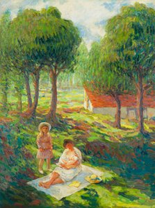 Mother and Child in a Landscape