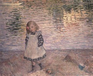 Young Girl on the Beach by Henri Lebasque