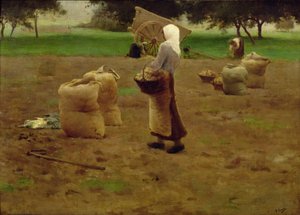 Harvesting Potatoes by Henri Lerolle
