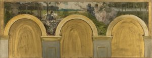 Sketch for the Salon des Sciences at Paris City Hall: The Coronation of Science, between 1888 and 1892 by Henri Lerolle