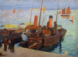 Boats in the Bay of St. Malo, c.1910