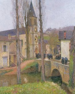Time for Mass at Labastide du Vert by Henri Martin