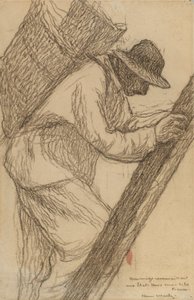 Workman on a Ladder by Henri Martin