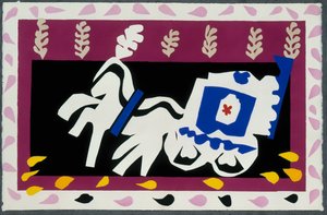 The Burial of Pierrot. From "Jazz". Plate X. p. 70/71 by Henri Matisse