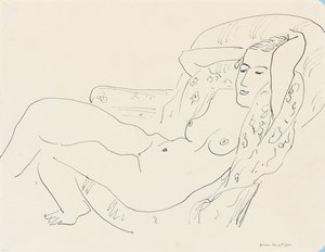 Female Nude, Arms Raised