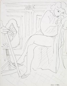 Female Model Relaxing in the Studio by Henri Matisse