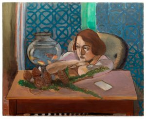 Woman in Front of an Aquarium by Henri Matisse