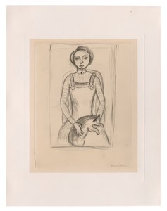 Girl with a Cat by Henri Matisse