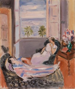 Interior with Two Figures, Open Window by Henri Matisse