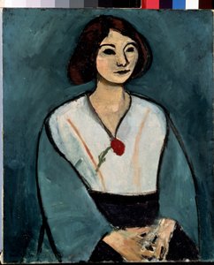 Lady in Green (Woman with a Red Carnation)