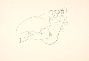 Reclining Female Nude Model by Henri Matisse
