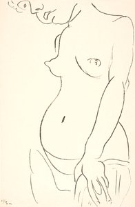 Nude Woman in Half Figure, Three-Quarter Profile to the Left. Top of Head Cropped by Henri Matisse
