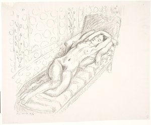 Naked Woman, Lying on a Chaise Longue by Henri Matisse