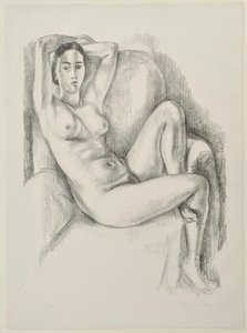 Nude with Blue Cushion by Henri Matisse