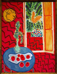 Red Interior, Still-Life on Blue Table by Henri Matisse