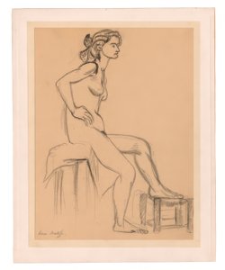 Seated Female Nude, One Foot on a Stool by Henri Matisse