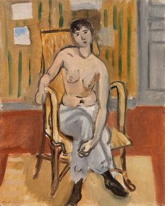 Seated Nude in a Tan Room