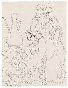 Seated Woman Before a Serving Table by Henri Matisse