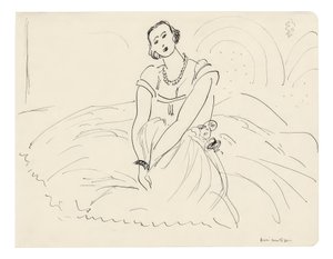 Seated Woman with Full-Skirted Dress by Henri Matisse