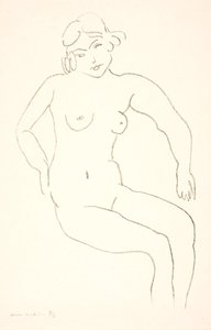 Seated Female Nude Model