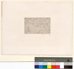 Torso, diamond background by Henri Matisse