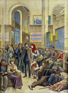 Italian Emigrants at the Gare Saint Lazare in Paris in 1896
