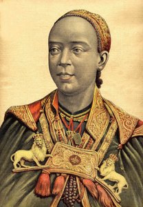 Portrait of the Empress of Abyssinia and Ethiopia Taitou