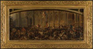 Lamartine pushing back the red flag at the Hôtel de Ville, February 25 by Henri Philippoteaux