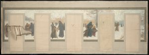 Sketch for Bagnolet Town Hall: Winter Landscape by Henri Rachou