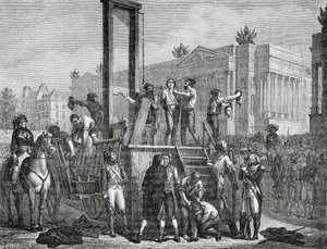 The Execution of Robespierre and His Followers in 1794, Engraved by Jonnard by Henri Renaud