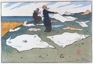 Breton Washerwomen by the Sea