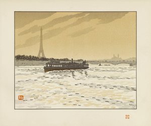 From the Quai de la Conférence [The Thirty-Six Views of the Eiffel Tower] by Henri Rivière