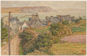 Village and Bay of Morgat by Henri Rivière