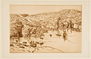 Sailboat in a Cove by Henri Rivière