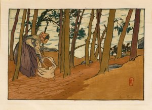Woman Collecting Pine Needles (Banks of the Trieux, Loguivy)
