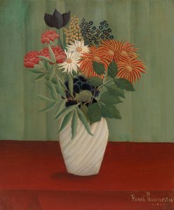 Bouquet of Flowers with China Asters and Tokyos by Henri Rousseau